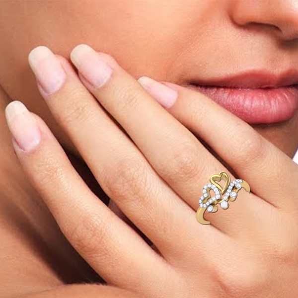 Gliding Diamond Heart Ring Jewellery India Online - CaratLane.com