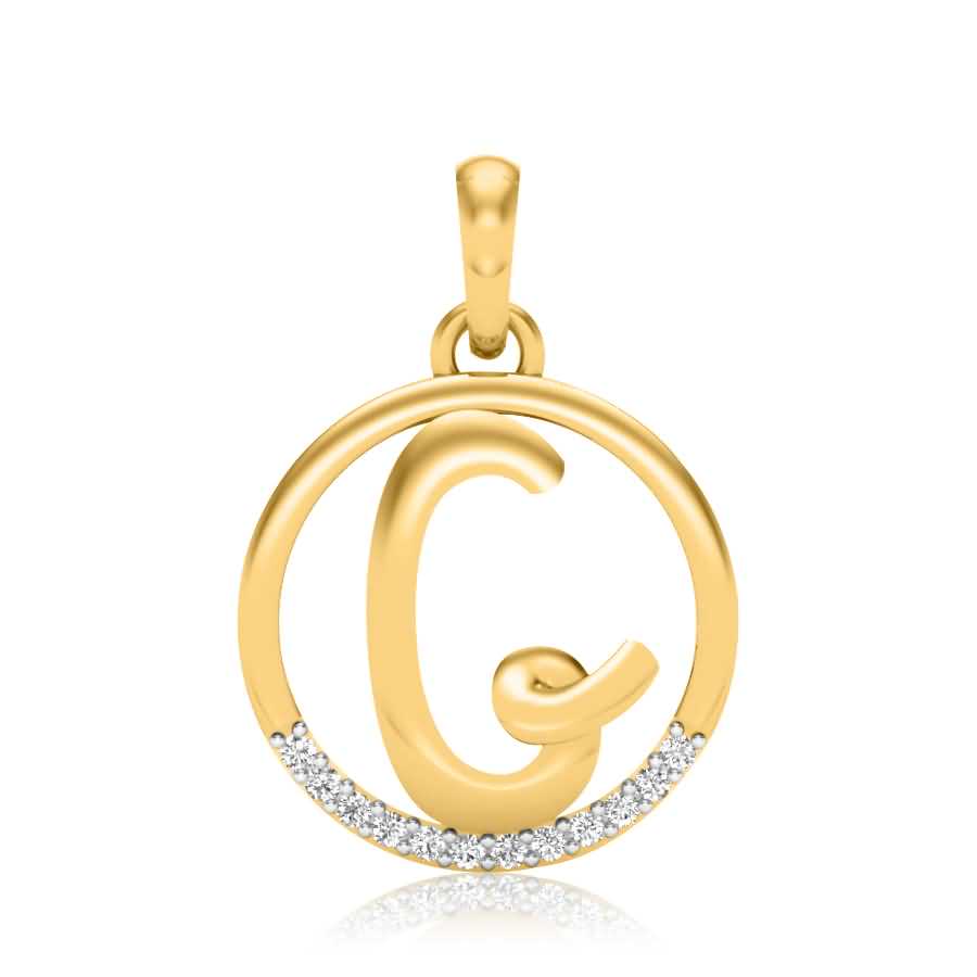 Letter G Diamond Pendant