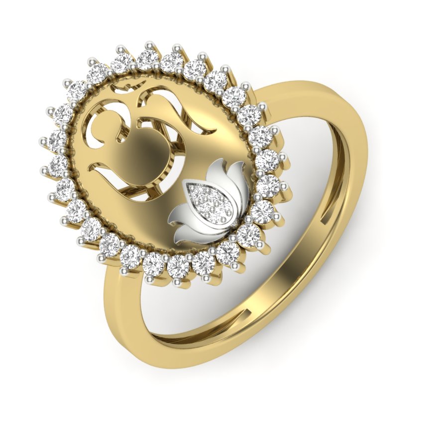 OM with Lotus Diamond Ring