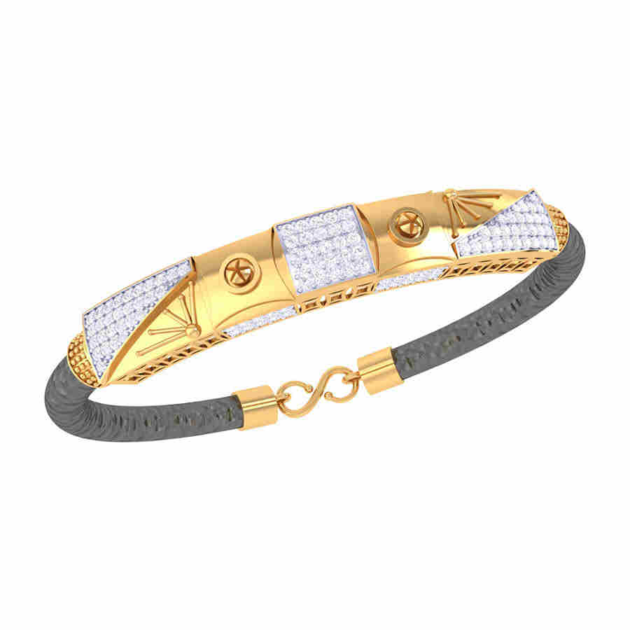 Center Square Diamond Bracelet