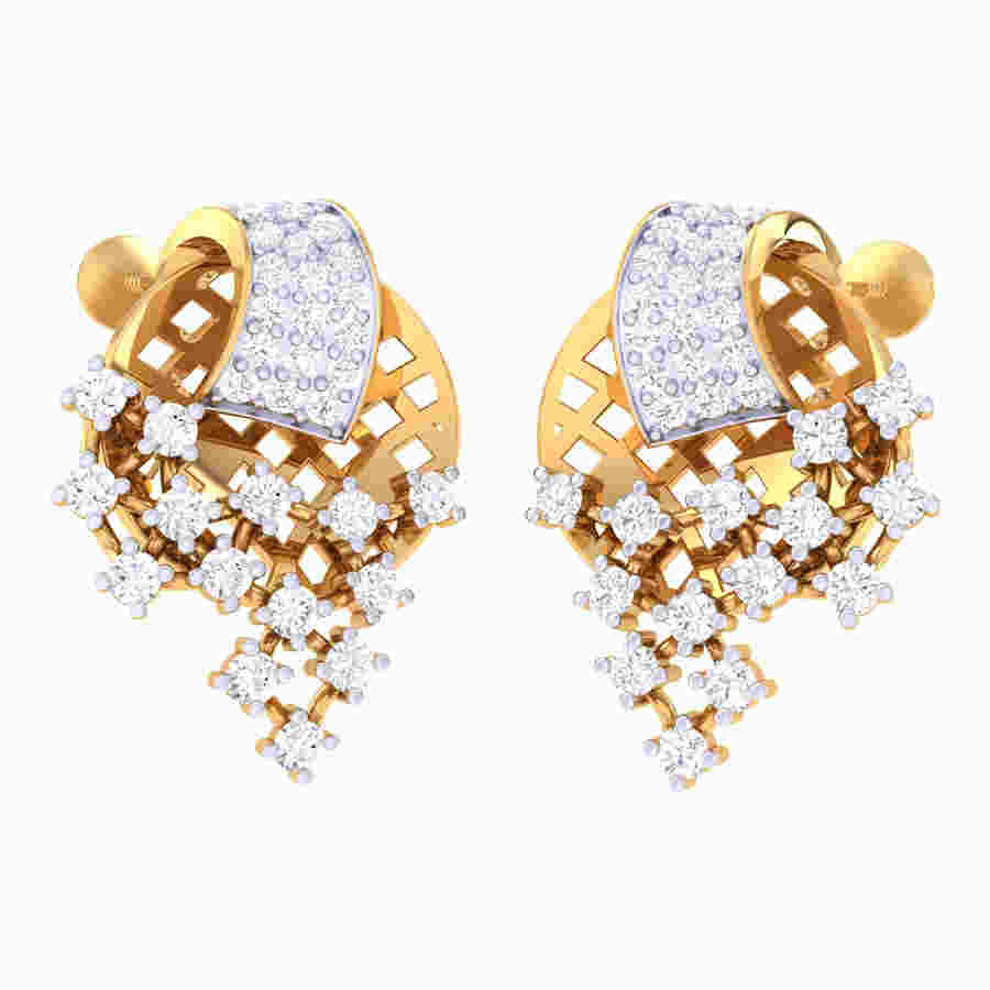 Floral Diamond Earring