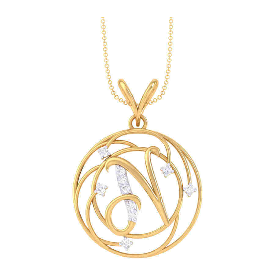Initial Necklace | Gold Disc Letter Pendant for Women – Jewelrify