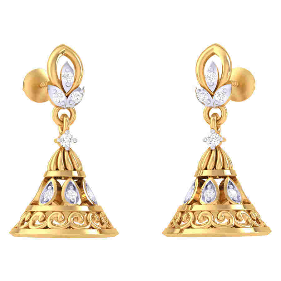 Stylish Jhumki Diamond Earring