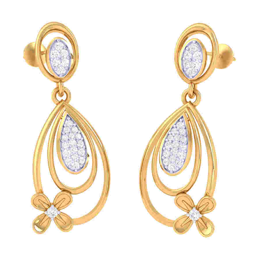 Aqua Drops with Diamond Earrings by Petra Class | _18K _22k _insale _Season  of Blue aquamarine Diamond earrings gold petra class post/nut