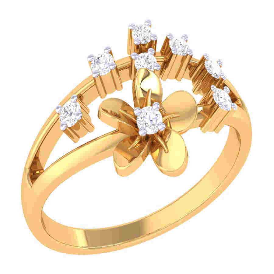 Flower Shape Diamond Ring