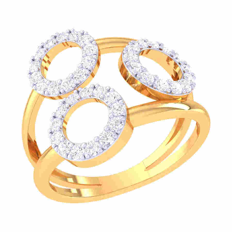 3 Circle Diamond Ring