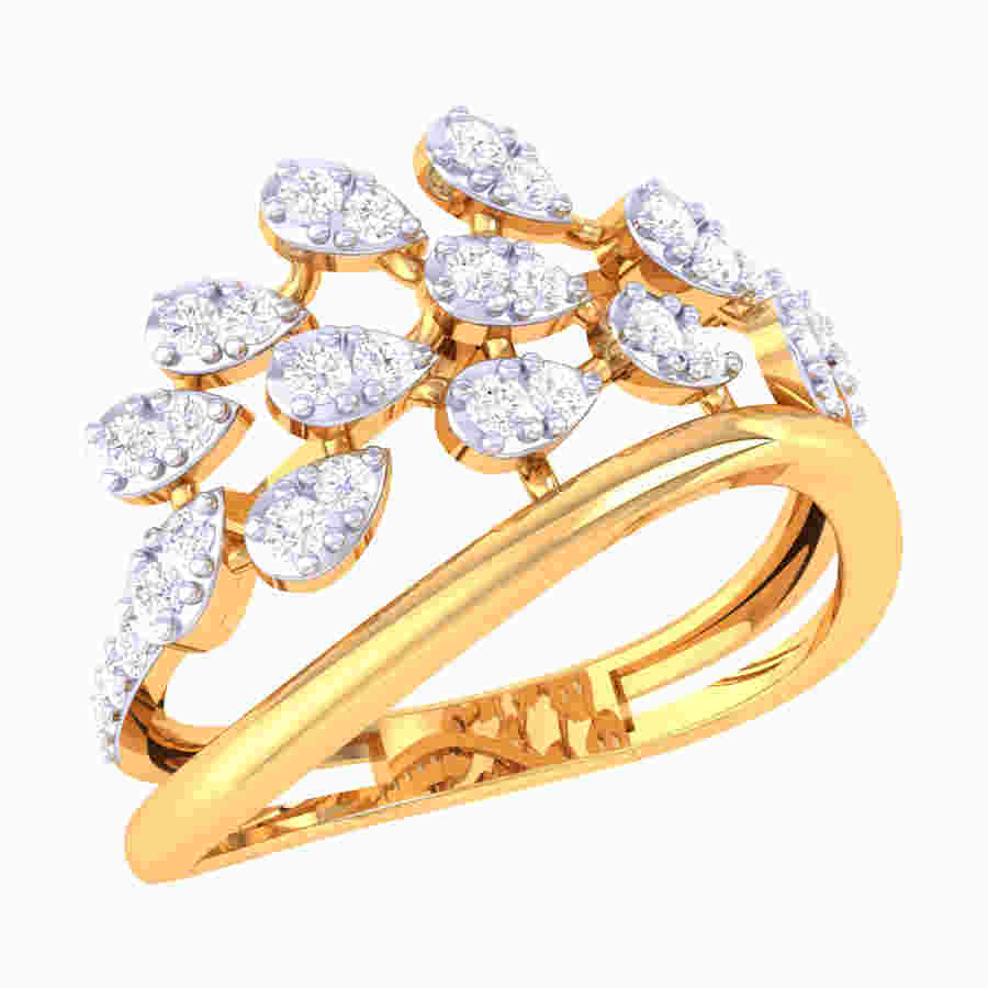 Crowning Dew Diamond Ring