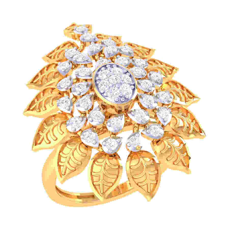Mystical Flower Diamond Ring