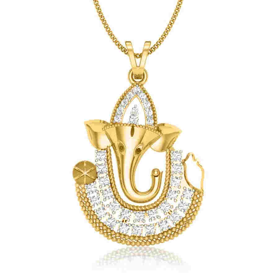 Ganpati Diamond Pendant