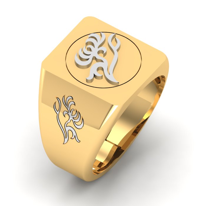 Tattoo Design Gold Ring