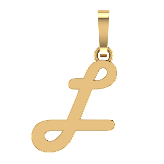 Letter L Gold Pendant