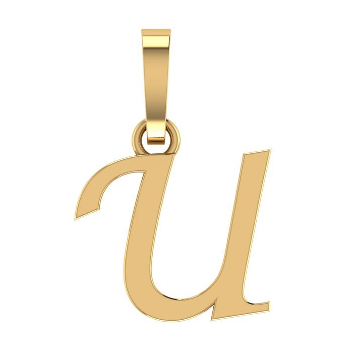 Small U Letter Pendant