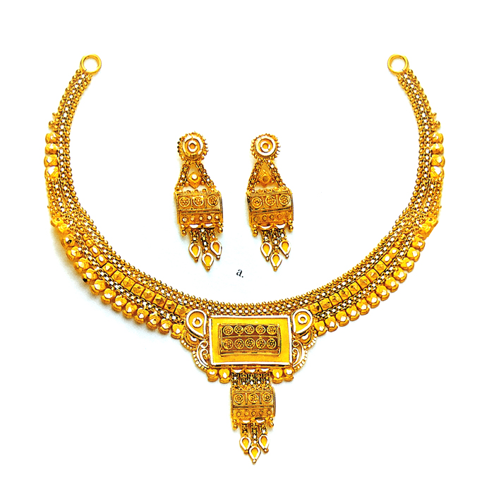 Rectangular Gold Necklace