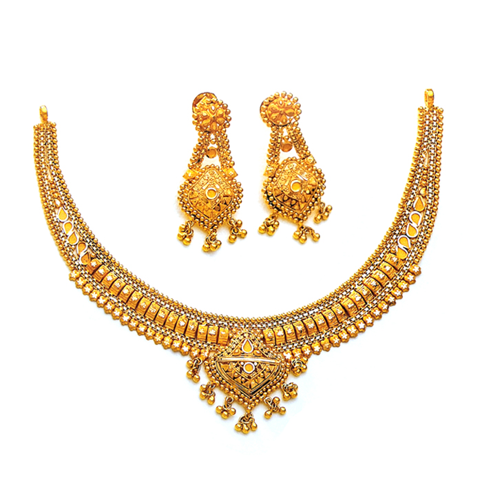 Drop Fine Gold Necklace Kasturi Diamond
