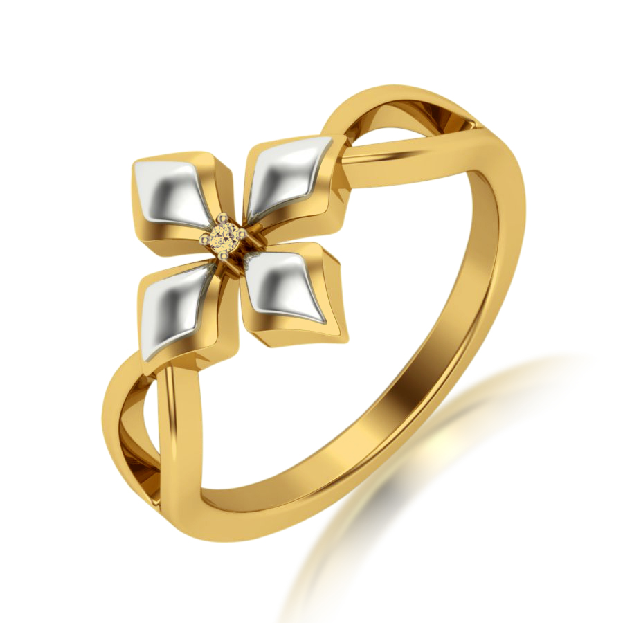 Elegant Petal Diamond Ring