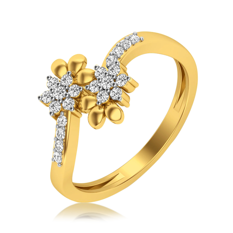 Gleaming Flowers Diamond Ring