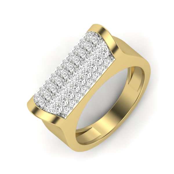 Bold Curvy Diamond Ring