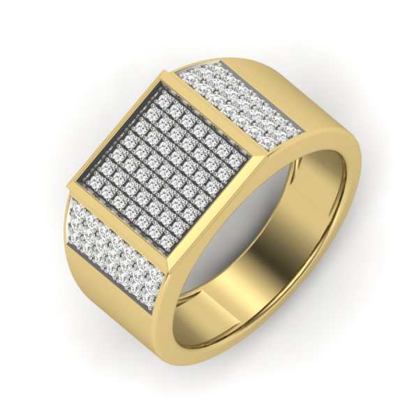 Studded Square Diamond Ring