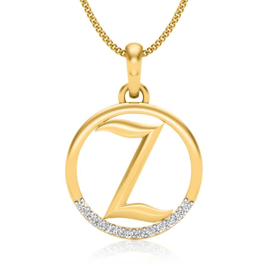 Letter Z Diamond Pendant