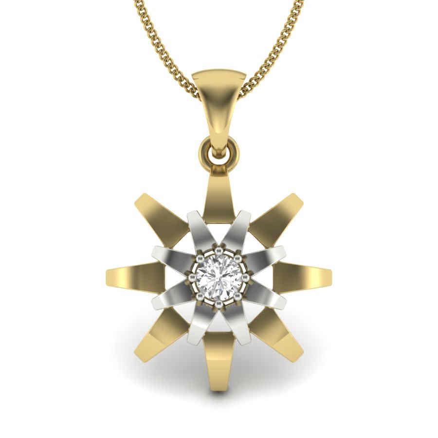 Star with One Diamond Pendant
